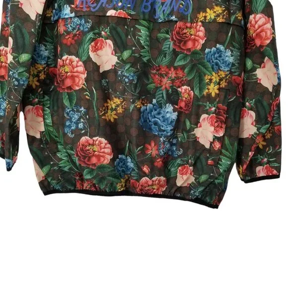 Reason Men's Black Floral Multi Color Hooded Windbreaker Jacket Size Lar… - Picture 5 of 8